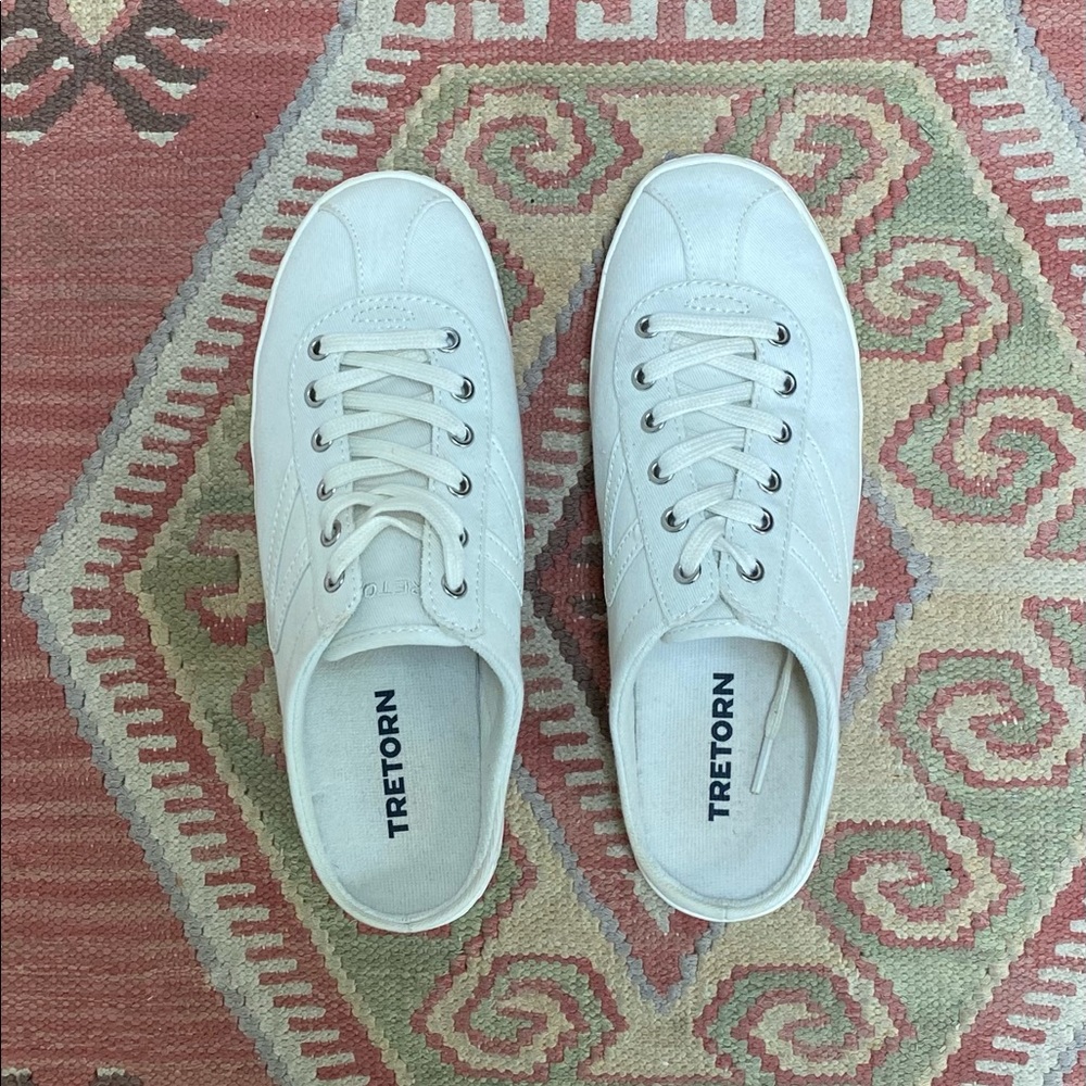 Tretorn Cam Sneaker Mules - Size 6.5 - White